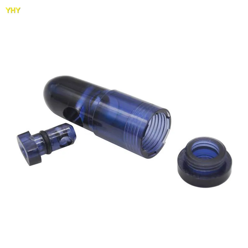 Acrylic Plastic Snuff Bullets smoke Pipe Snuff Bullet Acrylic Clear with Clear Bottoms Rocket Shape Nasal smoking Tobacco Pipe06