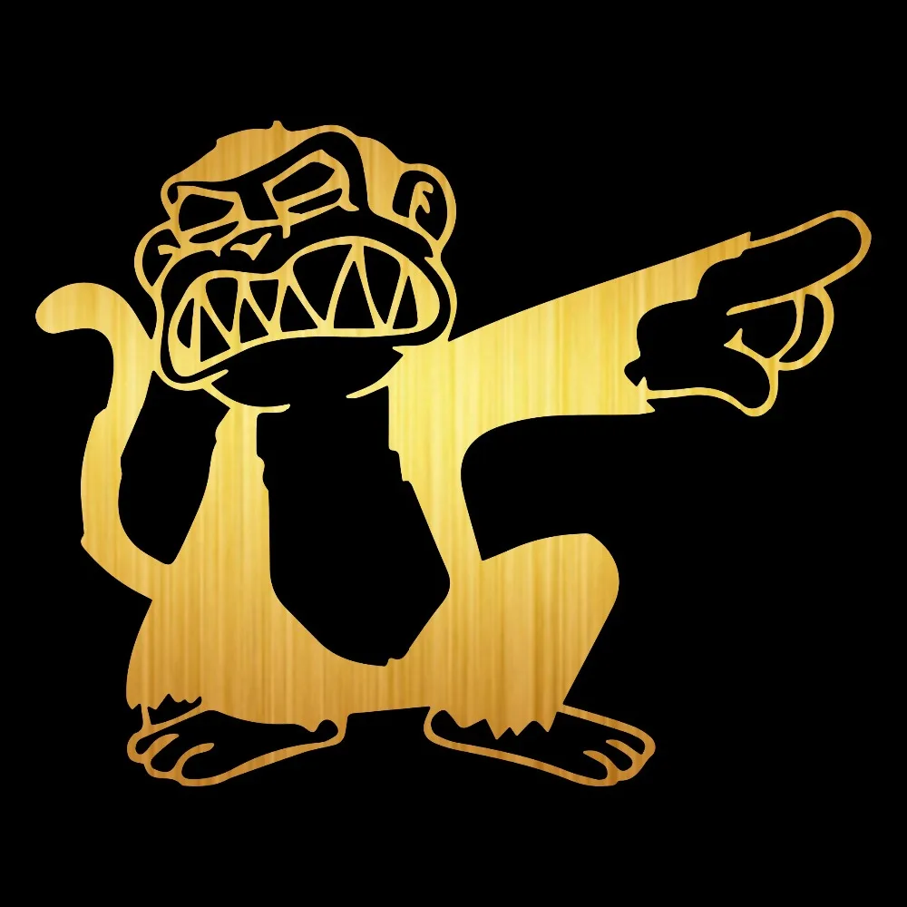 Автомобильные наклейки Angry Monkey Point Забавные 3D для автомобиля и 2 й половинной цены