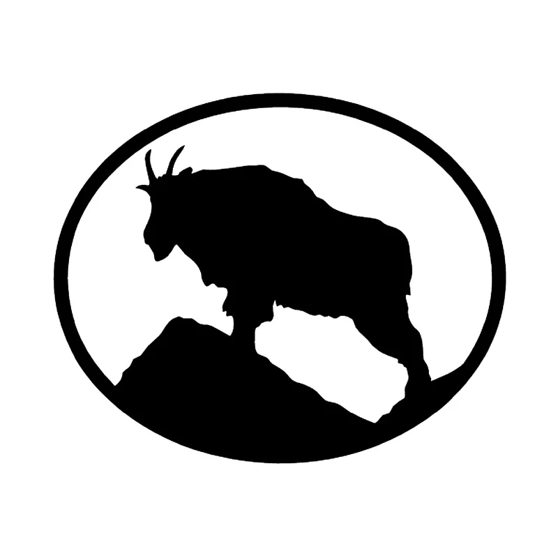 15.4cm*12.6cm Mountain Goat Animal Car Sticker Vinyl Decal Black/Silver