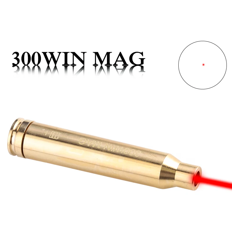 Ledarnell 300 Winchester Magnum Caliber Cartridge Rifle Red Laser Bore Sight 300WIN MAG