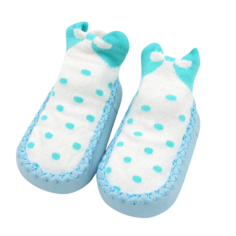 Toddler Baby Girl Boy Shoes First Walker Bow Dot Newborn Baby Girls Boys Anti-Slip Socks Slipper Shoes Boots