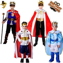 Костюм Королевского принца для мальчиков; маскарадный Карнавальный костюм для ролевых игр; Роскошная Одежда принца; костюмы на Хэллоуин