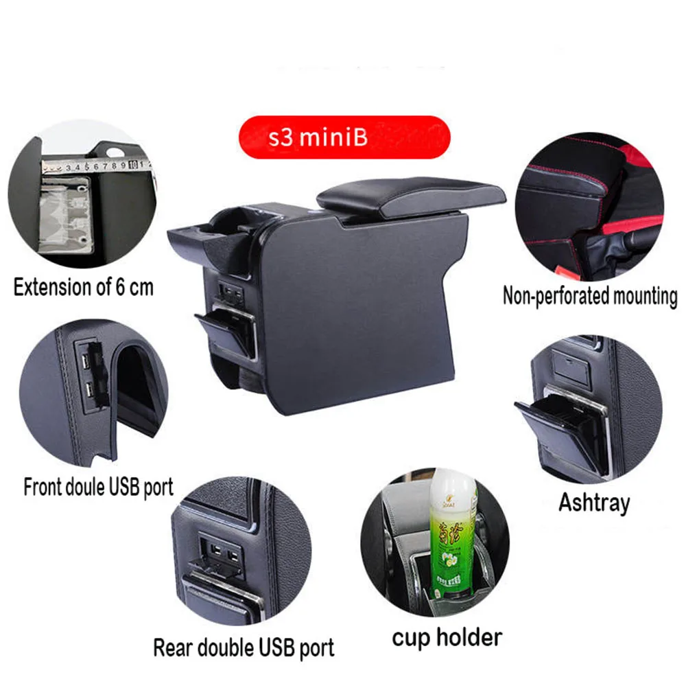 PU Leather Car Armrests Box Container Central Storage For MINI Cooper One Countryman Clubman Car Styling Accessories momo steering wheel