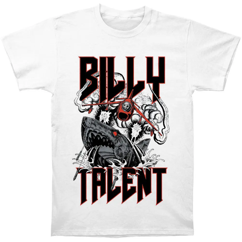 

Billy Talent Men's Surprise Shark T-shirt White Design T Shirts Casual Cool