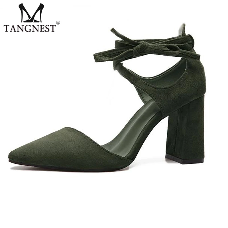 pointed thick heels