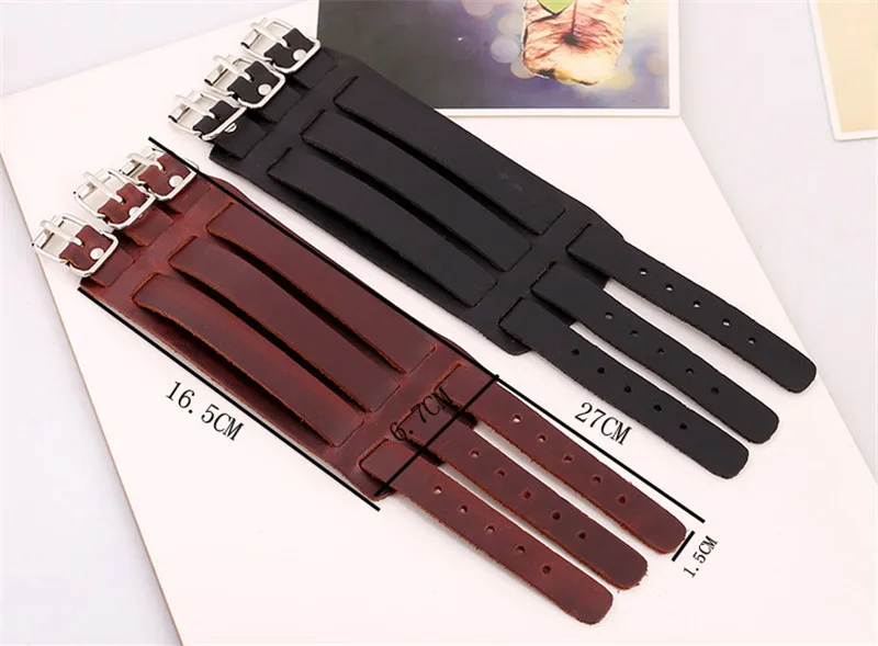 Bracelet Jewelry ZORCVENS Fashion Punk Rivet Leather Bracelets