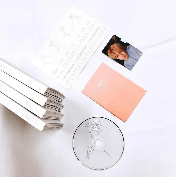 [MYKPOP]~ Официальный~ LOVE YOUR SELF-HER альбом набор CD+ Фотокнига+ плакат+ мини-книга+ наклейка KPOP пункт SA18101603