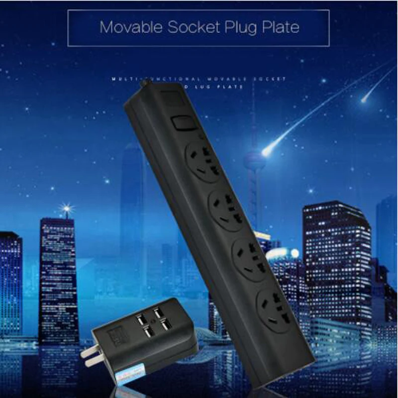 Удлинитель 1,8 м, сетевой шнур, 4 порта usb для зарядки, быстрая зарядка, умная розетка, качественный адаптер преобразователя питания