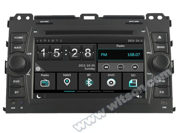 Perfect WITSON CAR DVD GPS for TOYOTA PRADO 120 with CANBUS New Technology+Capctive Screen+1080P+DSP +WiFi+3G(optional) dvd radio gps 2