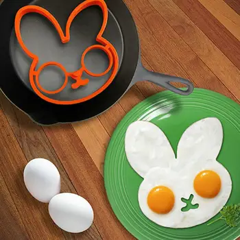 

1PCS Orange Silicone Bunny Cartoon Fry Egg Frame Egg Mold Pancake Egg Rings Shaper Egg Omelette Mould Kitchen Tool