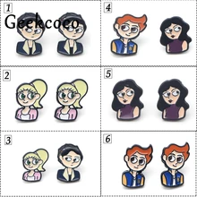 Оригинальные серьги в стиле минимализма для женщин, милые серьги, серьги для девочек, аксессуары в виде героев мультфильмов, J0314