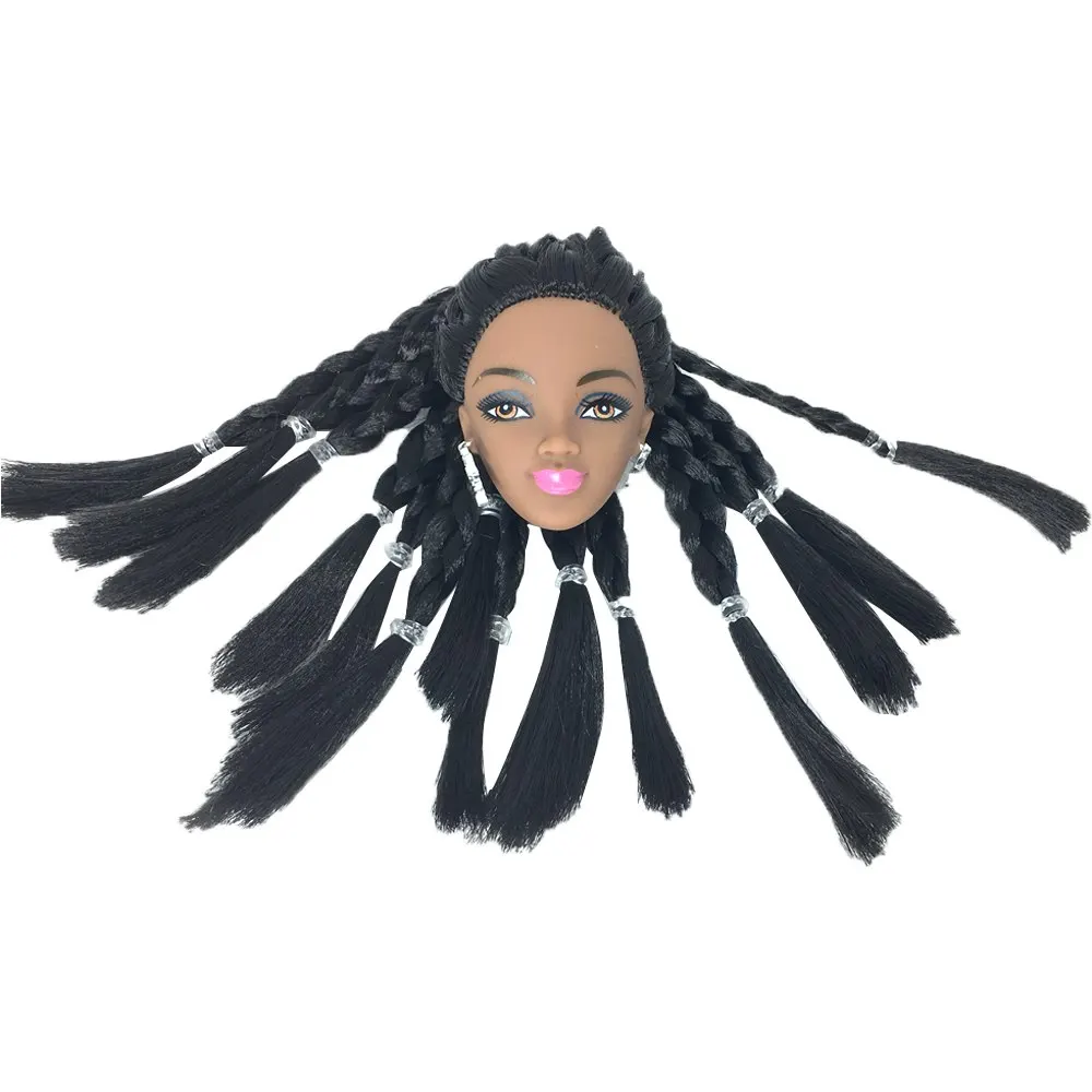 NK одна шт черная кукла волосы голова для куклы Барби аксессуары черная Африка взрыв прическа Лучший DIY подарок для куклы для девочек - Цвет: G