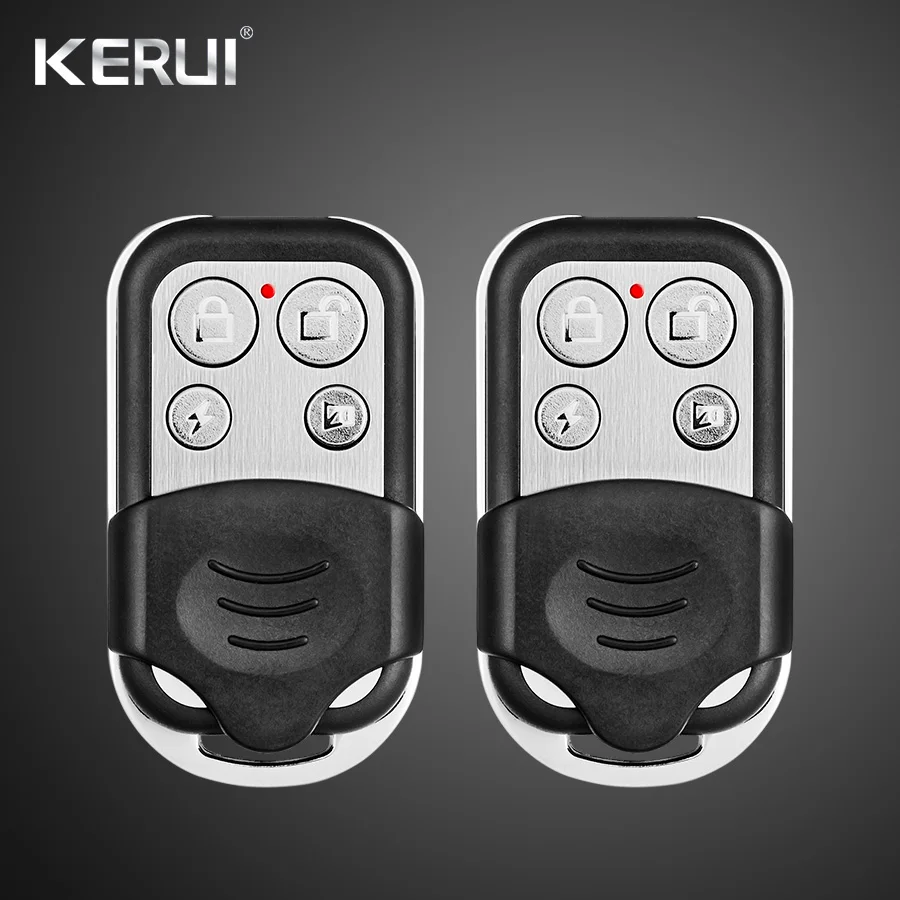 Черный KERUI RC528 металлический портативный пульт дистанционного управления 433 МГц, аксессуары для сигнализации, пульт управления для домашней системы безопасности, сенсорная клавиатура - Цвет: Черный