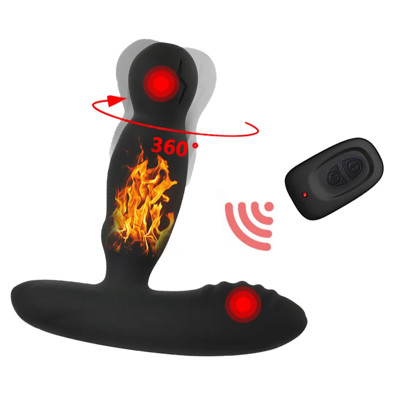 Rotation Anal Plug Vibrator With Heating Sex Toys For Men Wireless Remote Prostate Massager Vibrating Butt Plug Intimate Goods 5