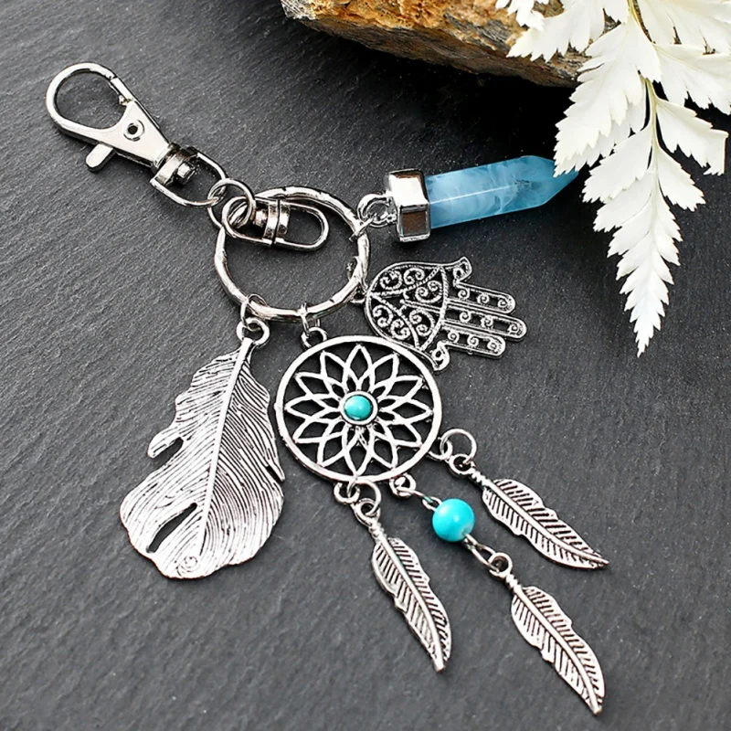 Small Handmade Feather Dreamcatcher Keyring Keychain Decor Car Bag Home Hanging Decoration Pendant New Year Gift | Дом и сад