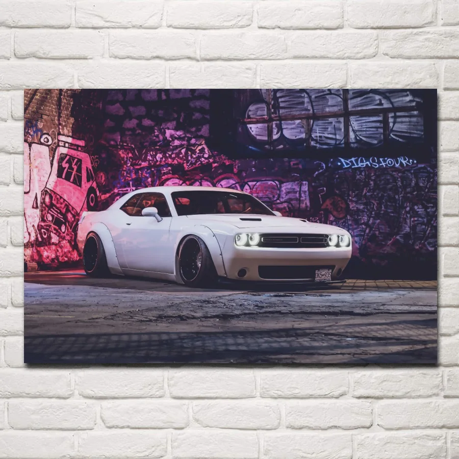 challenger srt cool sports car KE128 living Room home wall art decor