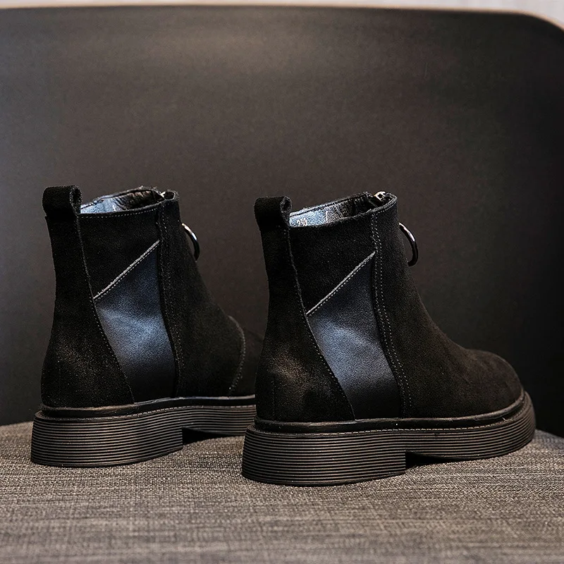 Velvet2 3 Samt Velvet1 Zipper Herbst Martin Frauen Ferse plus plus Dicke Winter plus 1 Velvet3 Runde Neue 2 2019 Plus Und Stiefel Kopf Front STx11wq
