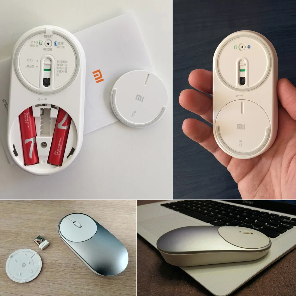 Оригинальная портативная беспроводная мышь Xiaomi оптическая с Bluetooth 4 0 RF 2 GHz