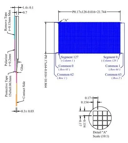 0,96 дюйма 30 P SPI белый/синий/цвет желтый, синий; размеры 34–43 OLED Экран SSD1306 Drive IC 128*64 Параллельный/I2C Интерфейс(12 мм FPC