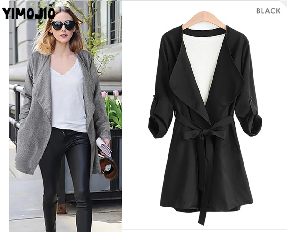 

Trench coat Long Trench Spring coat women Casual Slim Trench coat for women Elegant Outside X-long Skirt coat Streetwear Sweet