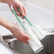 Dual-use long handle cup sponge brush for washing cups Kitchen cup cleaning brush bottle brush cup brushes