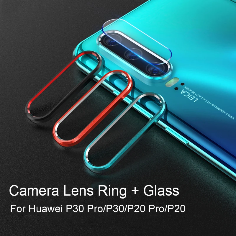 

For Huawei P30 Pro P30 Metal Rear Lens Protection Ring+Tempered Glass Camera Lens Screen Protector for Huawei P20 Pro Case P20