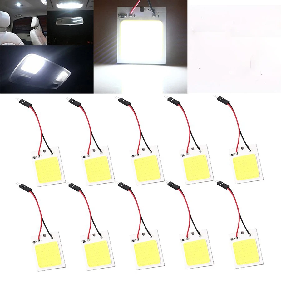 COB 16 24 36 48SMD T10 BA9S Гирлянда купольная с 3 адаптесветодиодный Светодиодная лампа для