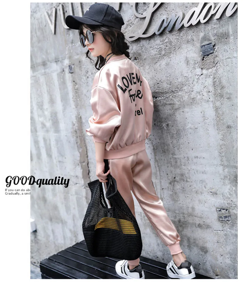 Autumn sports suit for girls Clothes Long Sleeve Kids Outfits Clothing Girl jacket + pants Set 2 PCS clothing for girls  (11)