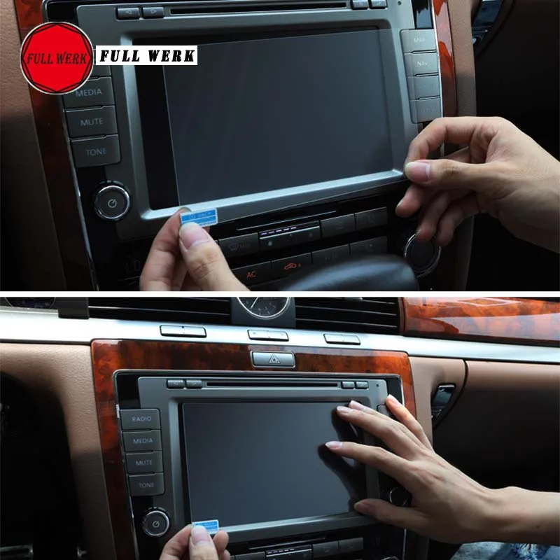 Против царапин автомобильный стиль Навигация закаленное стекло экран для экрана пленка наклейка для VW Phaeton интерьерные аксессуары