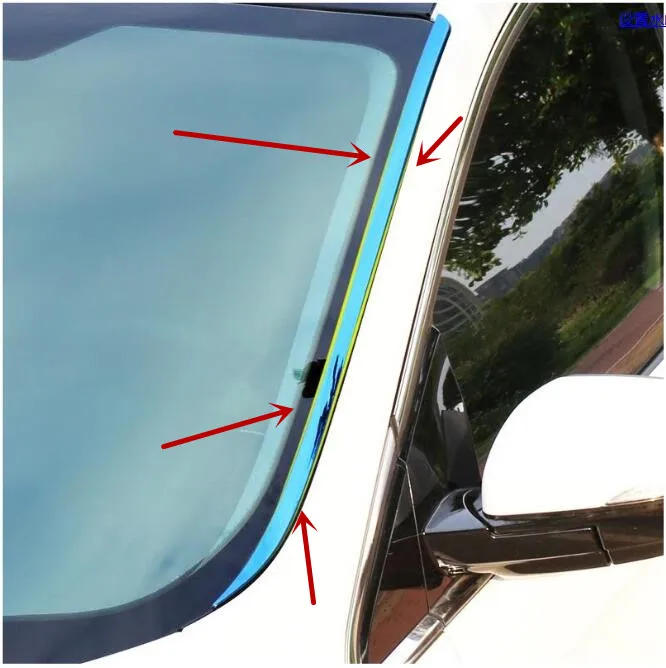 

Stainless Steel Front Window windshield Decorated Mouldings For Ford Edge 2015 16 17 2018 ACA096