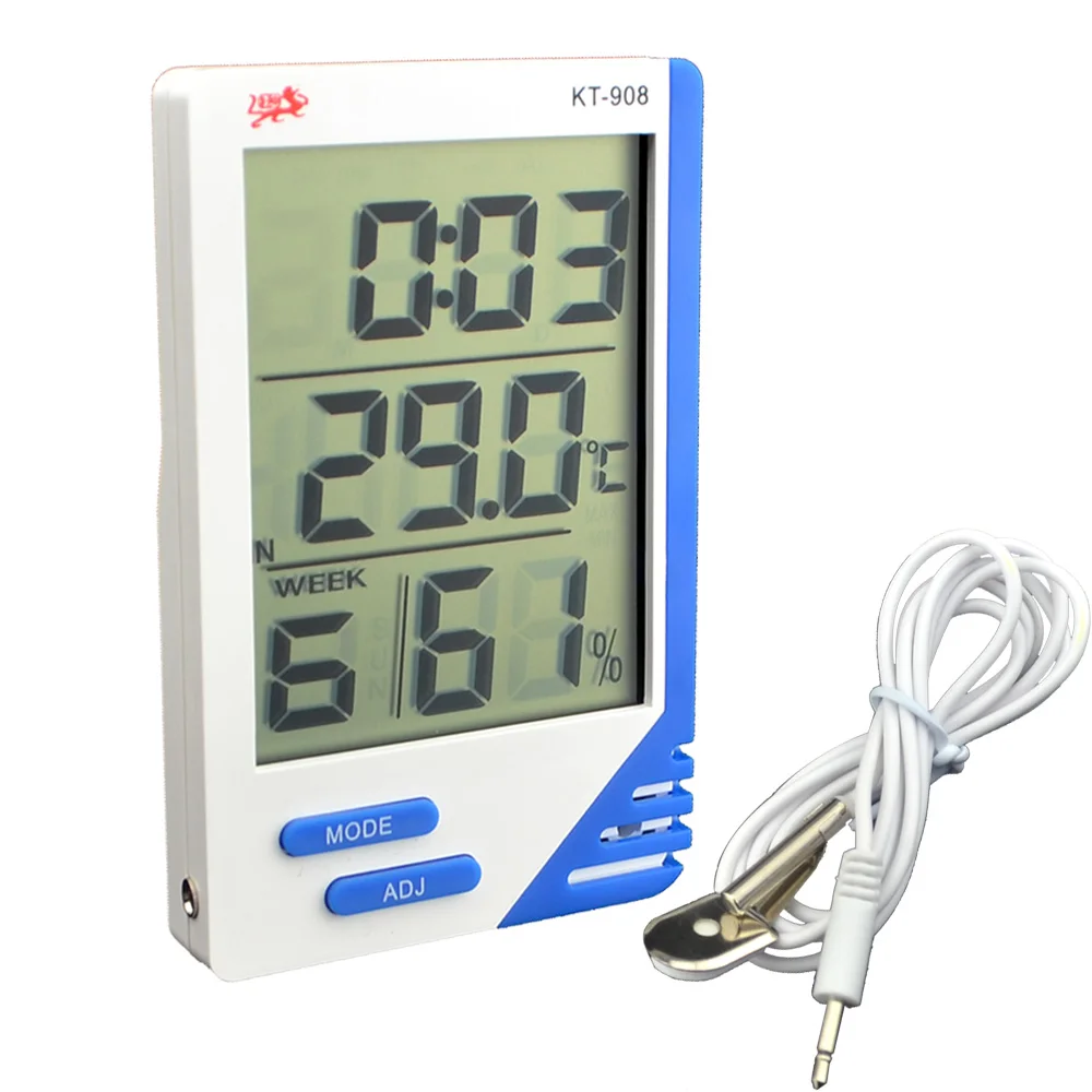 KT 908 Big LCD Digital Indoor Outdoor Thermometer Hygrometer