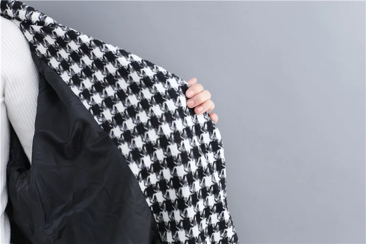Women Winter Autumn Wool Coats Long Plaid Jackets Outwear Clothing Female Coats And Wool Jackets 2018 New Loose Overcoat CH788 (12)