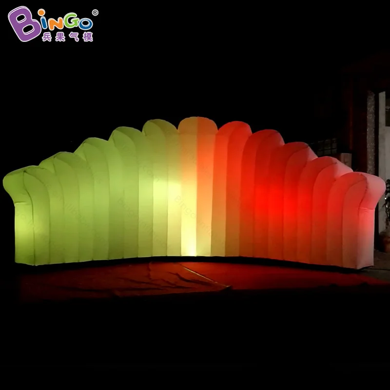 Free delivery 7X3 meters colorful LED inflatable lighting wall for romantic wedding party decoratio