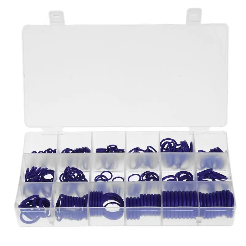 

270pcs/set Rubber Case of Rubber Seal Rings Car A/C Air Conditioning Refrigerant Seal O-Rings Purple 18 types Seals