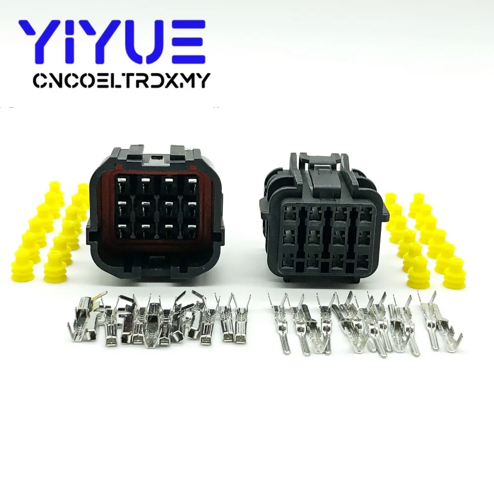 KET 5 Sets 12 Pin black Female Male Waterproof Electrical Wire Connector Plug Auto Connectors (3)