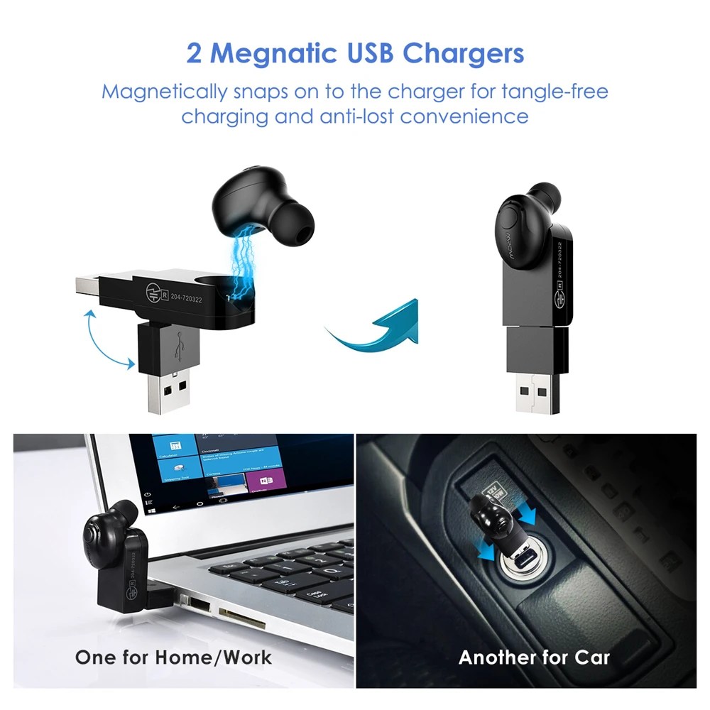 Mpow Em1 Single Bluetooth Earphone 