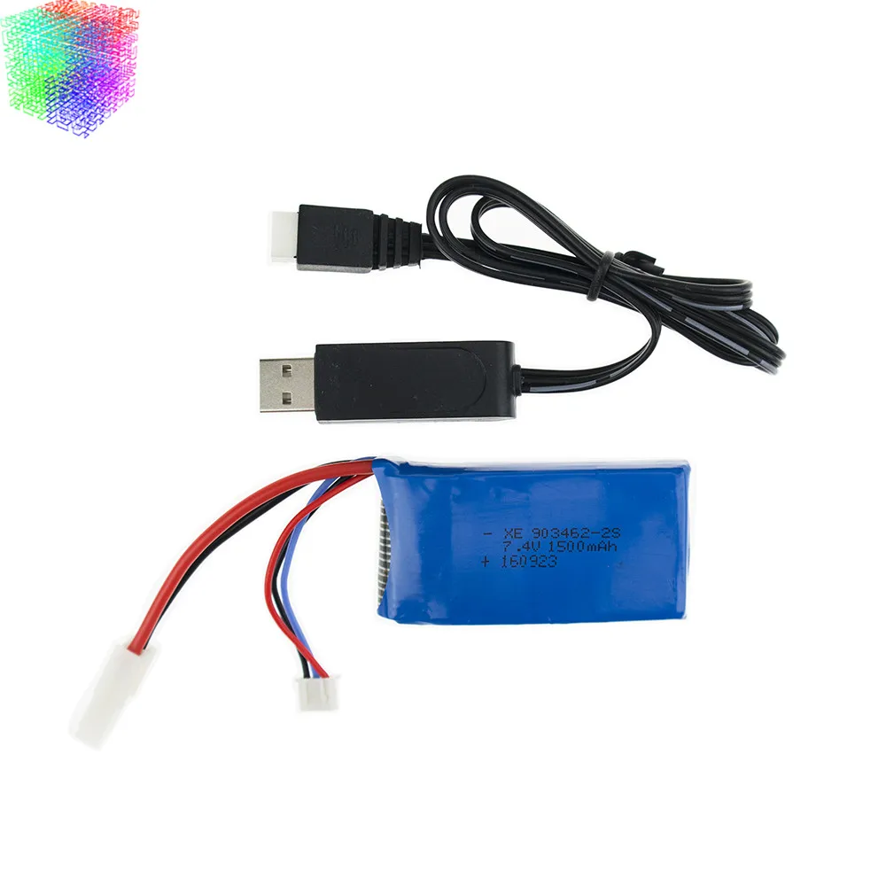 Литий Полимерный Аккумулятор 7 4 В аккумуляторы 1500 мАч 3 шт. и зарядное устройство