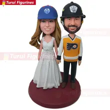 Detroit Tigers индивидуальный Пляж Свадебный торт Топпер Custom Bobble Head глиняная Статуэтка на основе фото клиентов Бейсбол куклы