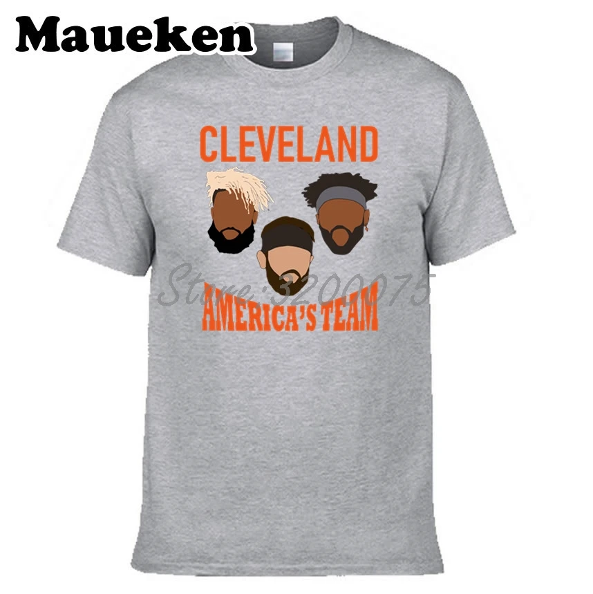 Мужская футболка Baker Mayfield 6 Odell Beckham Jr. 13 Jarvis Landry 80 Cleveland, Мужская футболка с круглым вырезом W19040509 - Цвет: 9