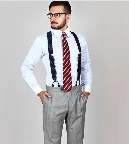 Рубашка мужская в полоску 100% хлопок синяя сорочка с контрастным белым клубным