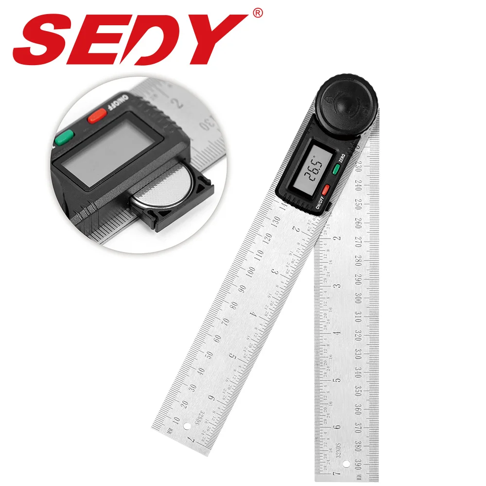 

SEDY 8" Electronic Digital Protractor Inclinometer Meter Angle Digital Ruler Electron Goniometer Angle Flnder Measuring Tools