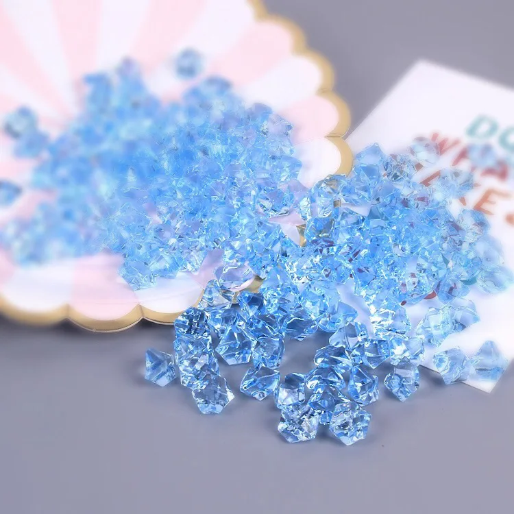 150 шт./лот 1,4*1,1 см мини декоративные камни для аквариума кристаллы камни украшение ваза фильтр галька DIY вечерние украшения - Цвет: d--Blue