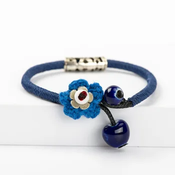 

Hand Made Flower Cearmic Beads Bracelets DIY fasion Charm Bracelet For Women #GY161