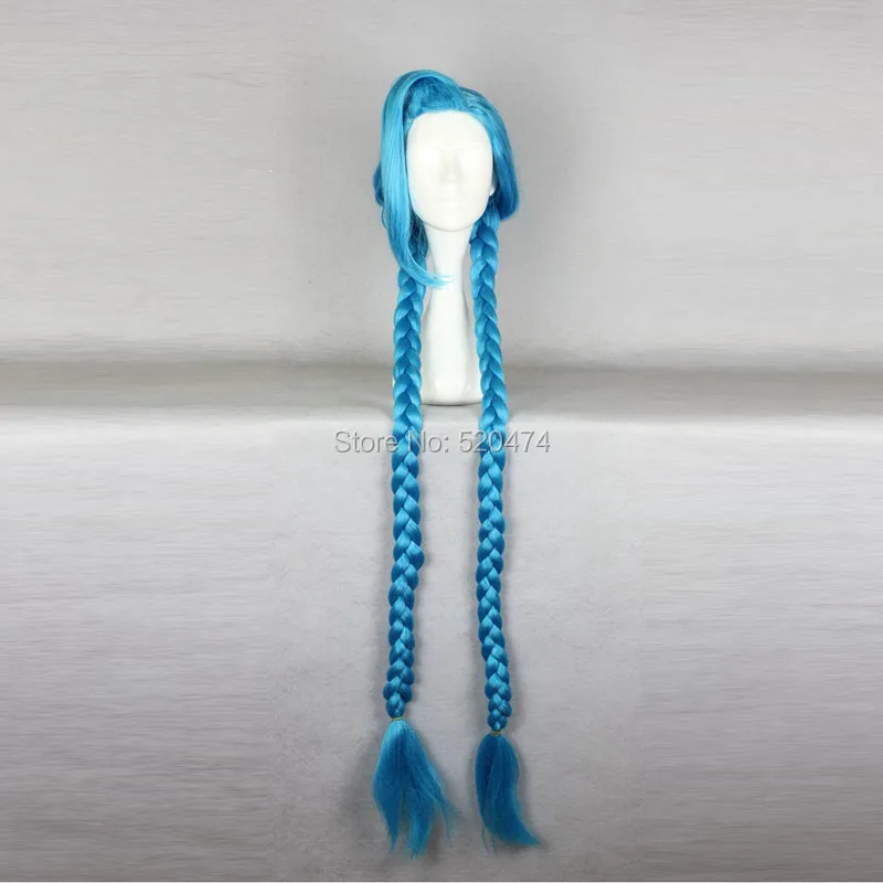 Mcoser Для женщин 130 см длинные синие Синтетические волосы Косплэй Искусственные парики с косами 100% Высокая Температура Волокно wig-084c