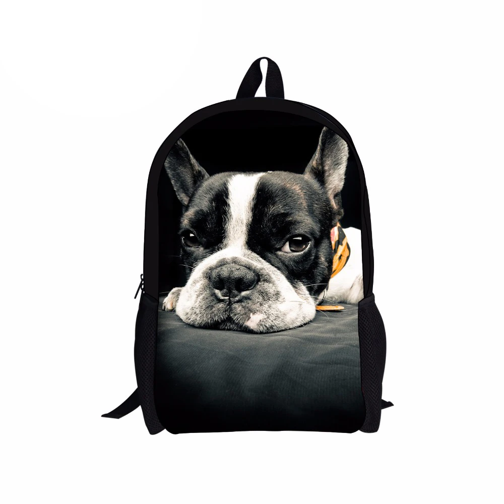 Women Men 3d Dog Boxer Husky Backpack Childrens School Bags