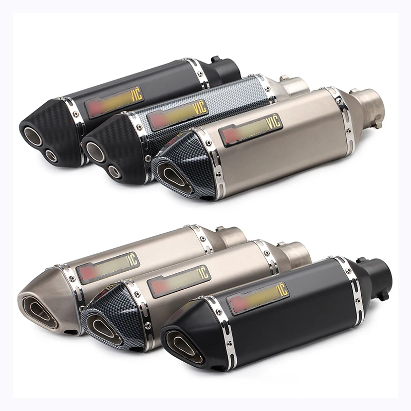 

38-51mm Universal Motorcycle Exhaust Muffler Tip Pipe With Removable DB Killer Slip On For GSXR750 CBR300 Z250SL/350