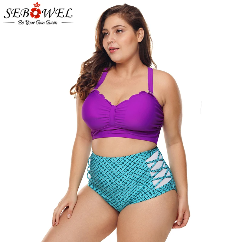 Plus-Size-Purple-Blue-Scalloped-Detail-High-Waist-Swimsuit-LC410758-1 