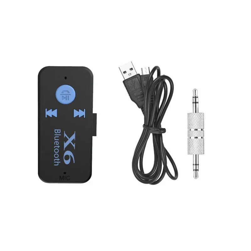 

X6 Car USB Bluetooth Aux Receiver Adapter Support TF Card Aux Audio Bluetooth Handsfree Car Kit A2DP Stereo Mp3 Music Receiver