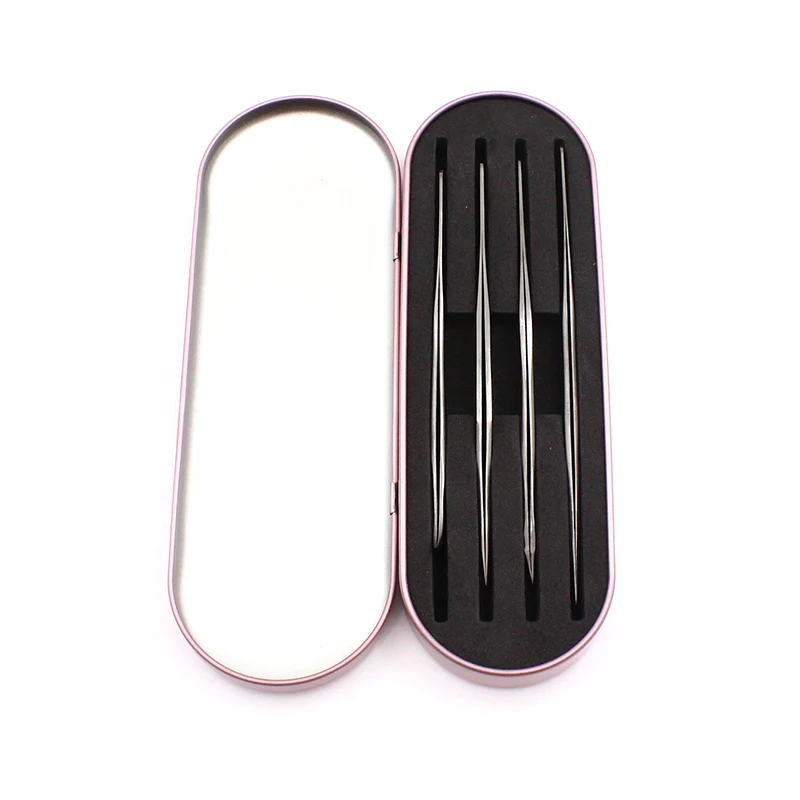 4 слота Изысканная жестяная коробка для хранения ресниц красивые щипцы для макияжа защитная коробка инструмент для посадки ресниц