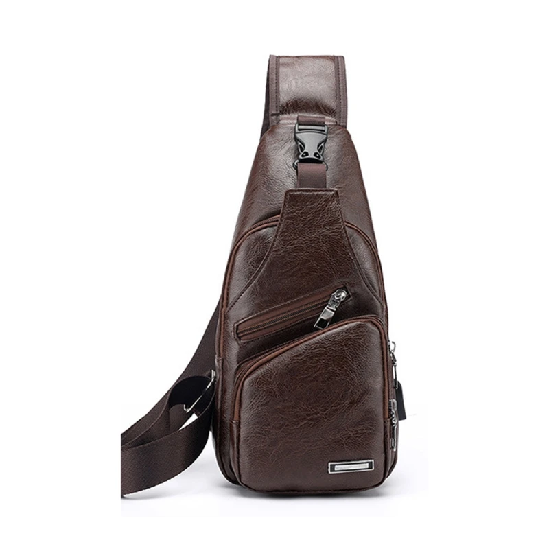 

Premium Fashion Men's Fashion Crossbody Single Shoulder Bag USB Sports Outdoor Casual Chest Bags